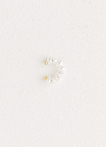 Pearl Drop Ear Cuff - Pearl