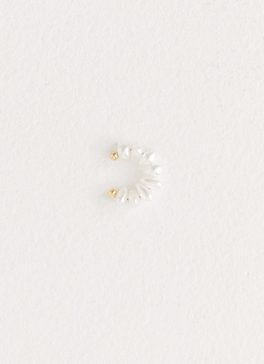 Pearl Drop Ear Cuff - Pearl